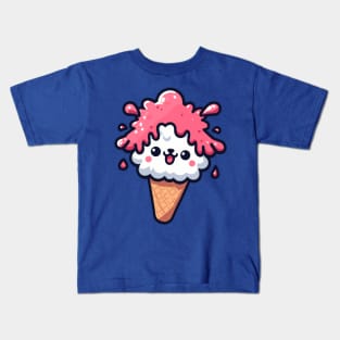 Pink ice cream lama Kids T-Shirt